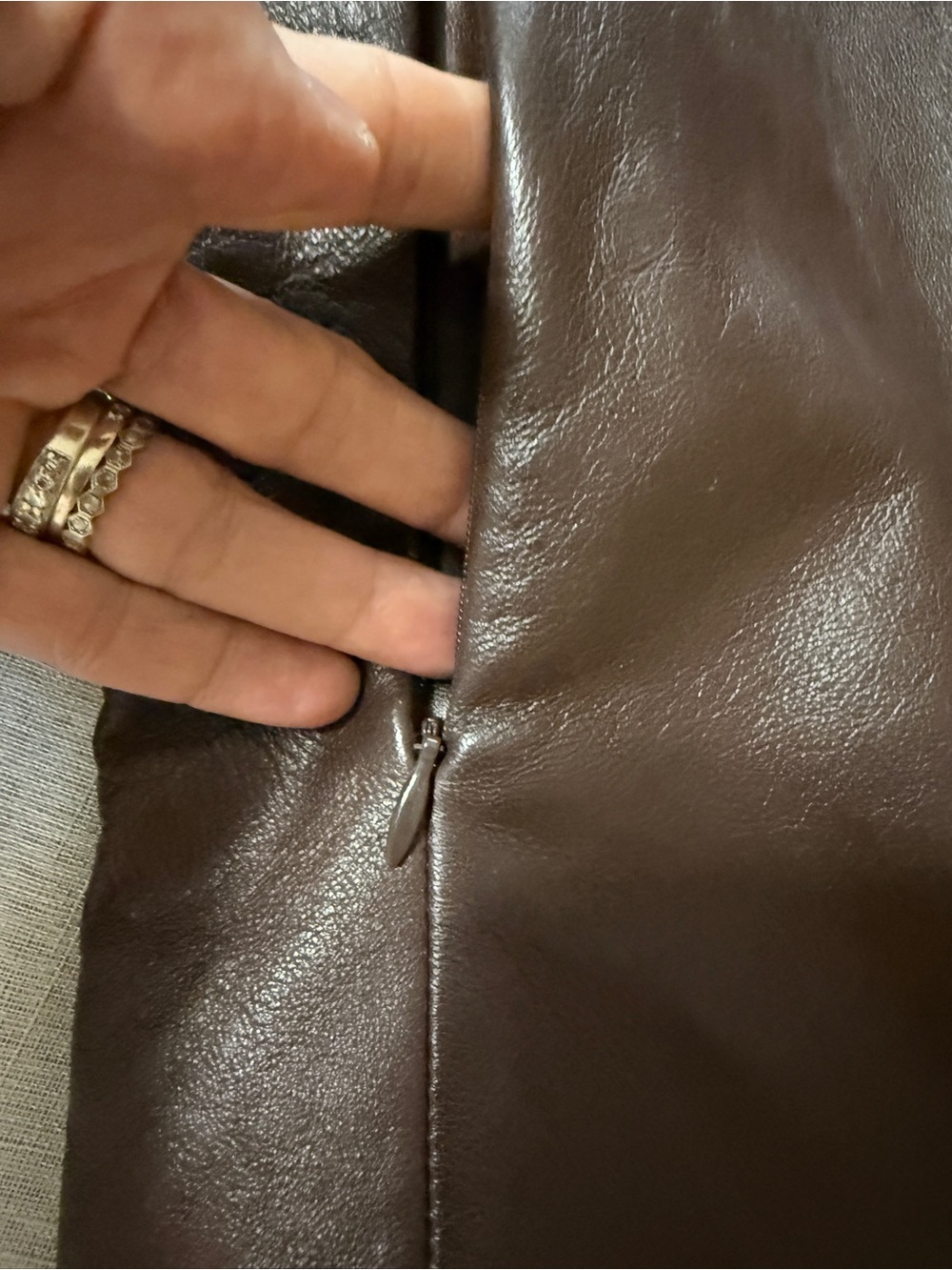 Vintage Late 90s Wilson’s Leather Maxima Brown Full-Zip Jacket - L - Picture 9 of 13